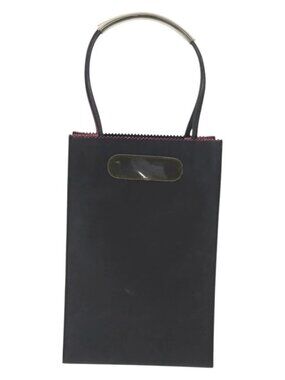 CHANEL Hand Bag Leather Black CC